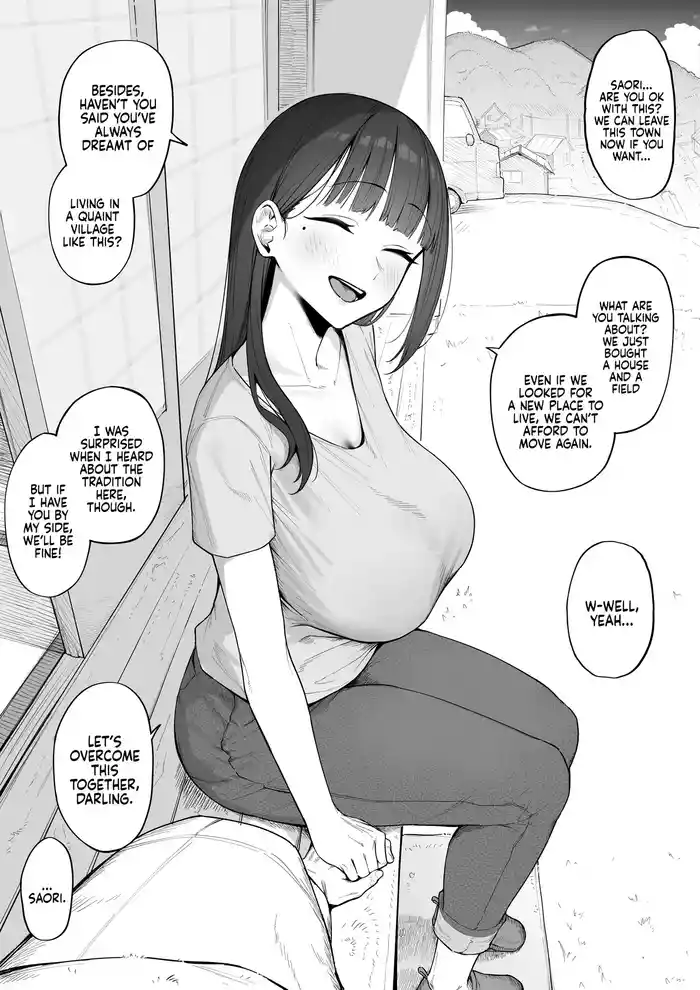 [Almondman] Yobai Fuushuu no aru mura ni Ijuushite shimatta Fuufu | A Couple who moved to a Village with a tradition of Sneaking into a Woman's Bed [English] [Coffedrug] [Decensored]