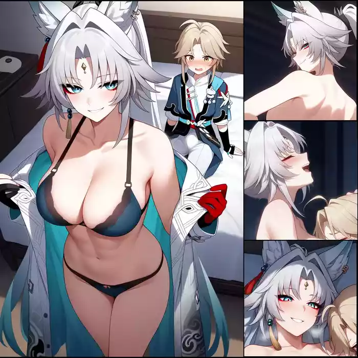 Yanqing is going to impregnate every girl at this rate. (Feixiao x yanqing) (honkai star rail) (artist: ai4fun) [AI Generated]