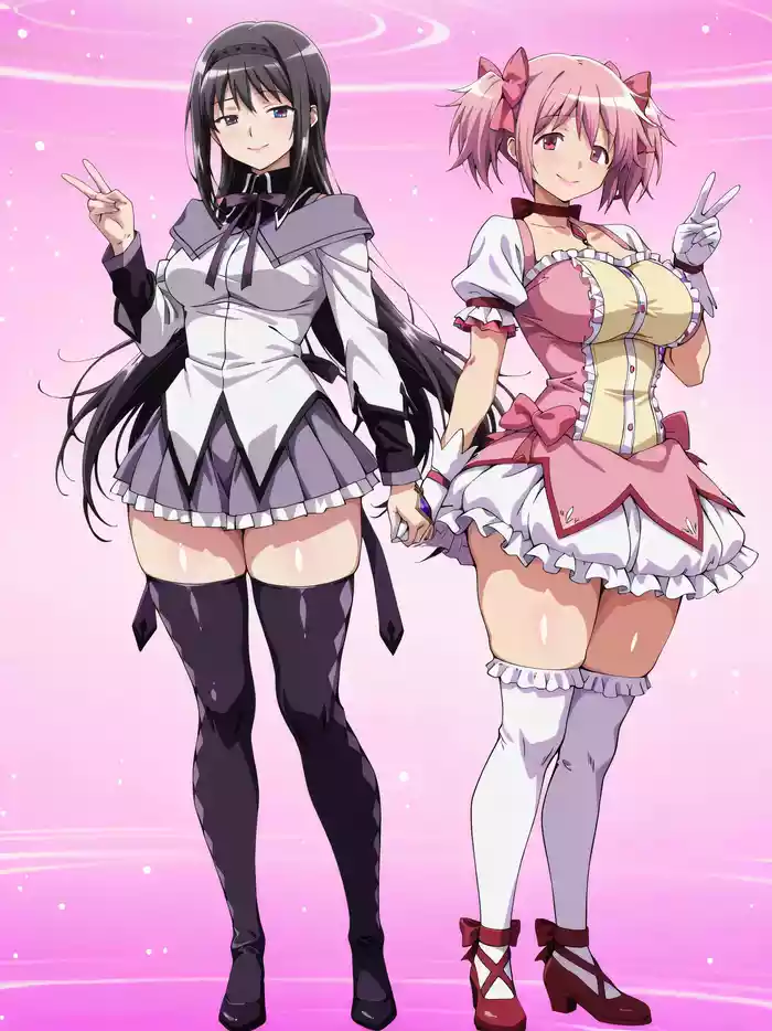 (Plushie Ai 69) Madoka Kaname x Homura Akemi (Puella Magi Madoka Magica) (Patreon)[AI Generated]