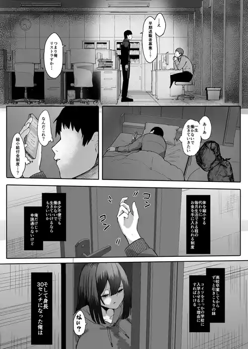 [まるしゃも] 縮小されオモチャにされる兄