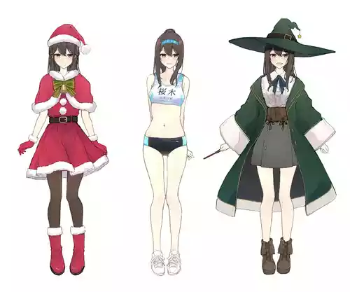 ［なのなんの］ 早希ちゃん if衣装 06（魔法使い・陸上ユニフォーム・サンタ）