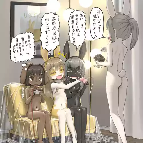 [紳士財閥 (ろるゐ紳士)] うさぎの日のエロ女子会 ドレスコードは全裸にうさぎのボディペイント